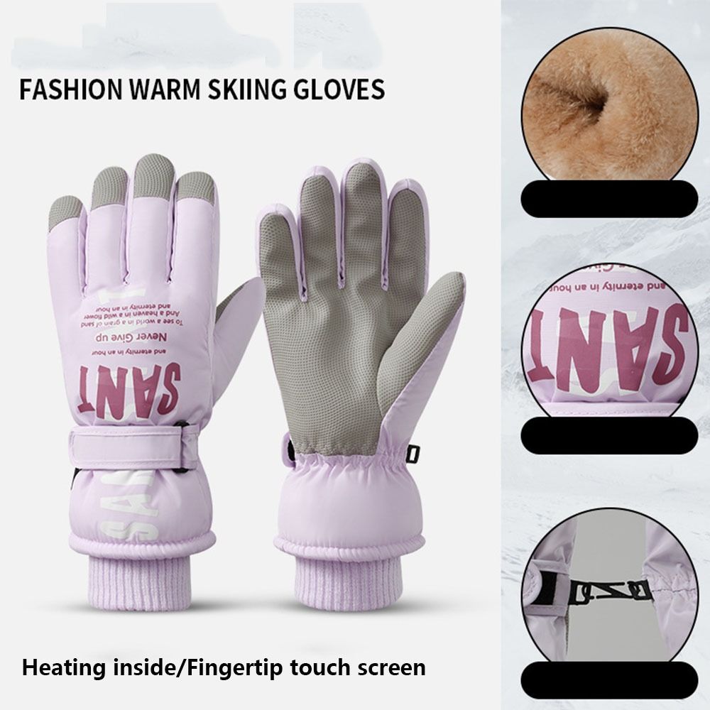 Windproof Women Ski Gloves Warm Waterproof Winter Cycling Skiing Gloves Cold Resistance Touch-Screen Snowboard Mittens