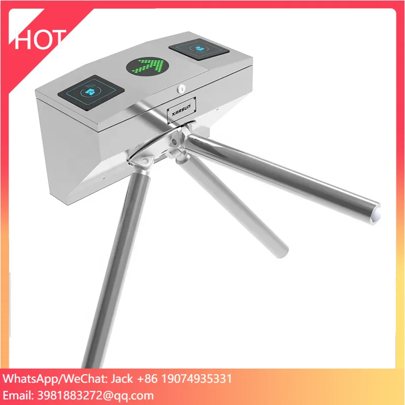 Customized High Speed Security Turnstile Tripod 304 Stainless Steel Semi-automatic Portable Turnstile Gate Entrance