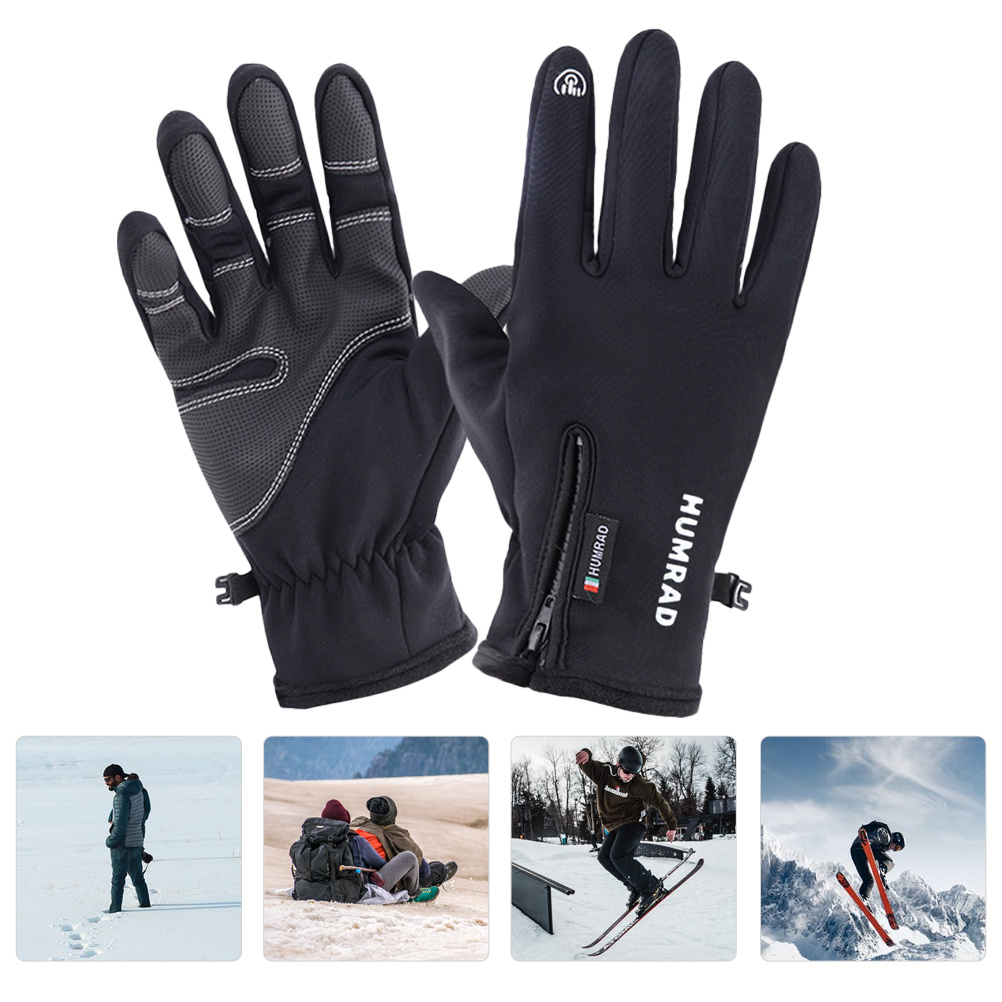 1 Pair Windproof Waterproof Breathable Anti-Slip Outdoor Gloves For Driving Jogging Hiking Riding Skiing Winter Gloves