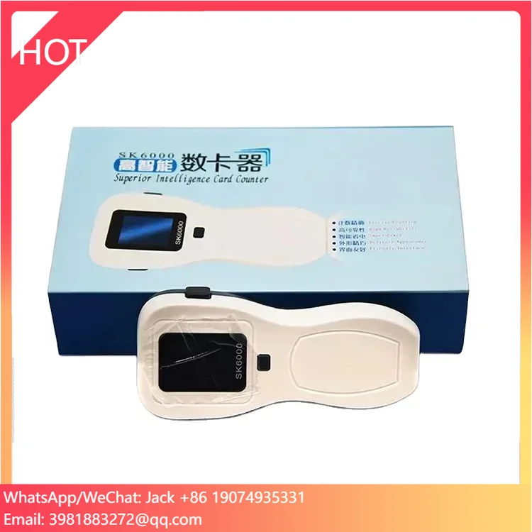ON sale Portable Automatic SK6000 Handheld PVC Card Counter RFID CARD Reader/Scanner for Card Factory