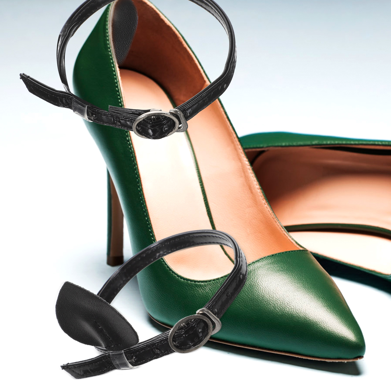 Elastic Shoelaces Tie Buckle for Women High Heel Shoes PU Material Durable Anti Fade Shoe Strings