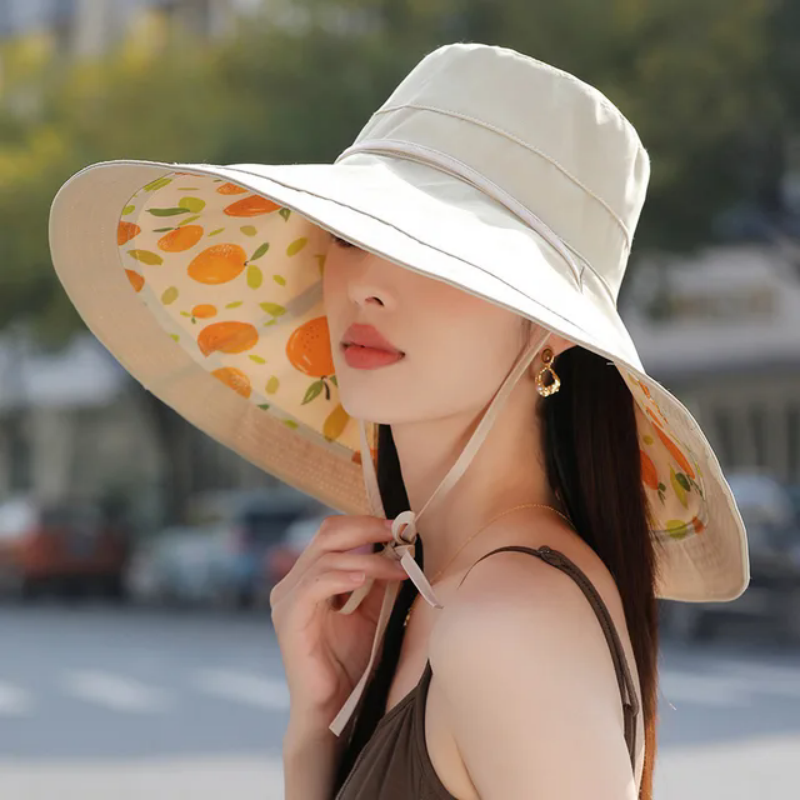 Enlarged Brim Sun Hat Double Wear Sun Hat Casual Simple Outdoor Beach Sun Hat Vacation