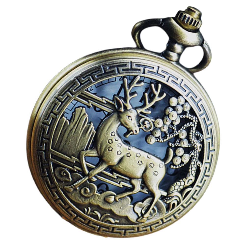 Vintage Pocket Watch Small Decorative for Men Retro Style Alloy Metal Portable Lightweight Compact Size Long Time Use