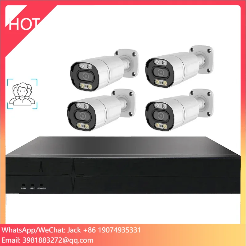 Smart AI 5MP Facial Recognition People Counting Intrusion Detection POE CCTV Camera System
