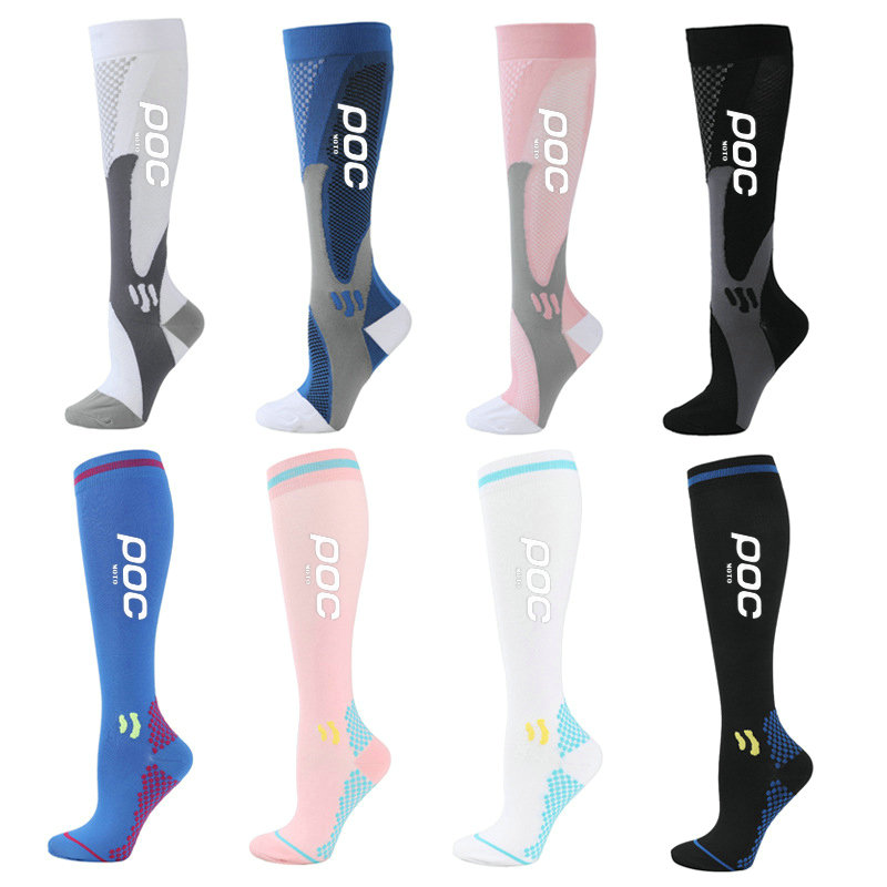 2022 New Running Men Women Compression Socks MOTO POC Cycling Socks Pro Team Athletic Football Soccer Stockings Sports Socks