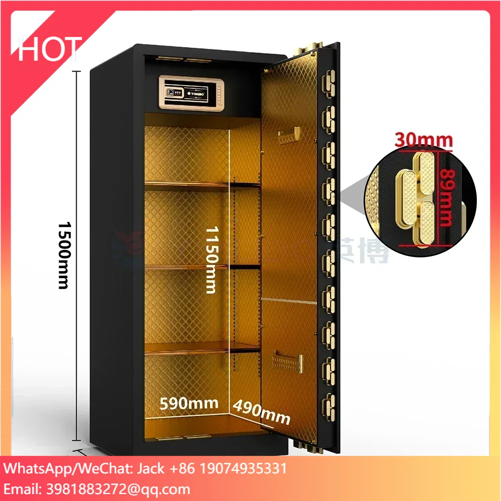 Heavy Metal Locks safes Bank Home Security Fire Burglar Resistant Money Safe Box