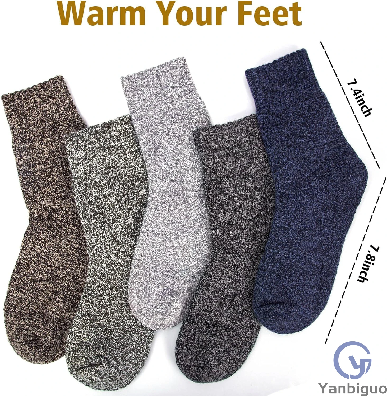 Boot Socks for Man Women,Thick Comfort Casual Cotton Warm Crew Winter Warm Boot Socks for Christmas Gift
