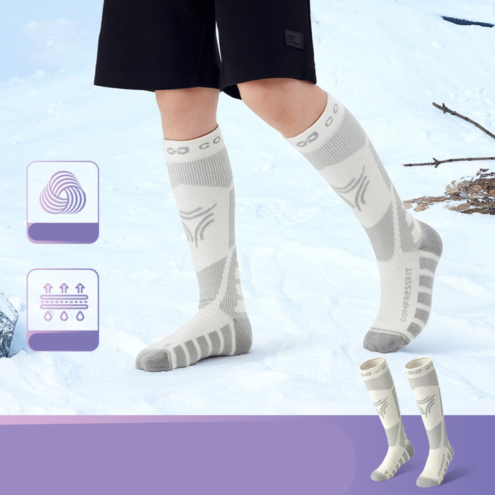 1 Pair Thermal Winter Wool Ski Socks Children Sports Socks Snowboarding Cycling Skiing Thicker Leg Warm for Kid