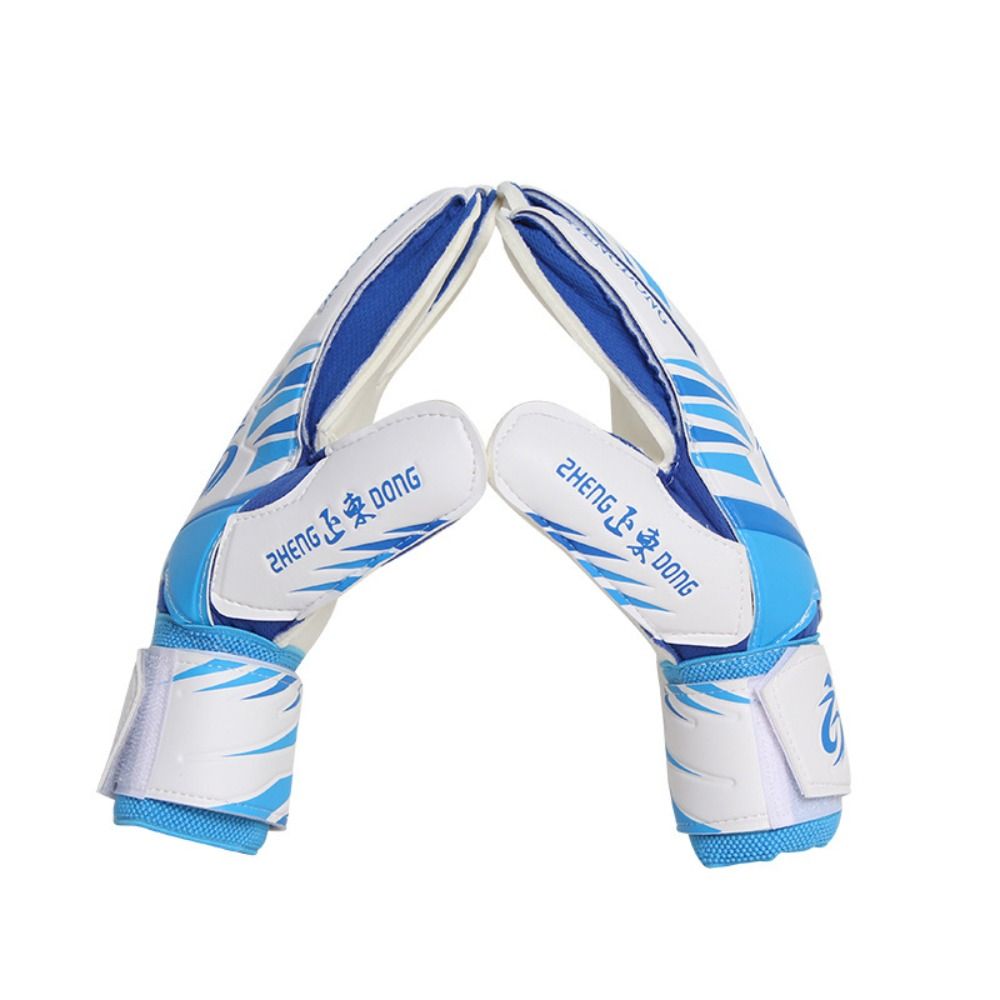 1 Pair of Wear-resistant Football Gloves Anti-slip Excellent Goalkeeper Gloves Thick Latex Non-Slip Goalkeeper Training Gloves