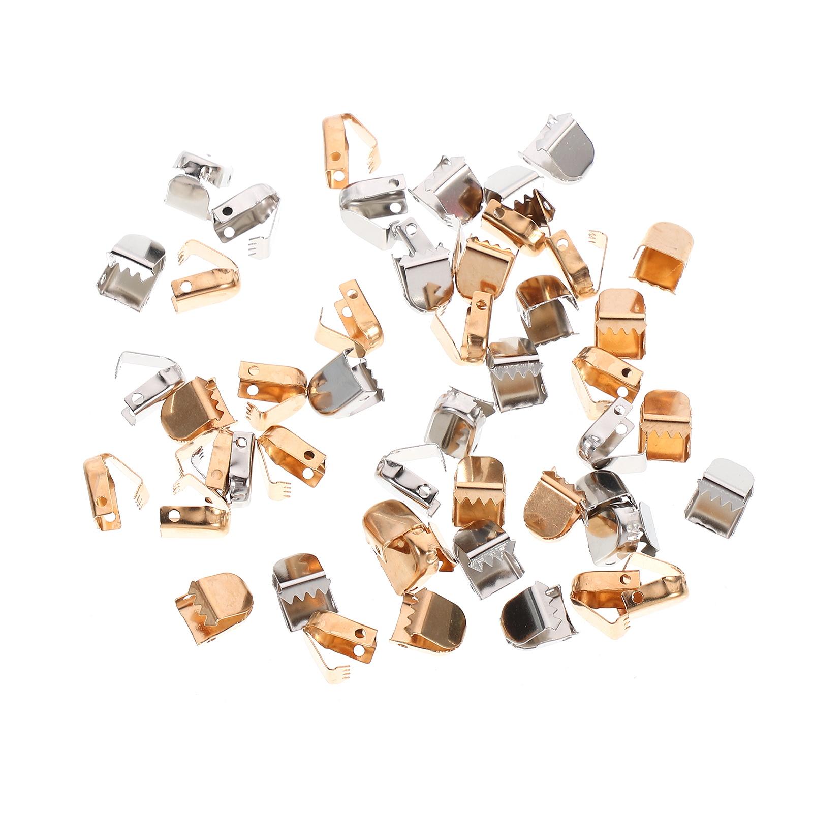 100 Pcs Stainless Steel Shoelace Clips Durable Buckles Locks Connectors Accessories Sneaker Clasps Lace Fasteners Shoe Holders