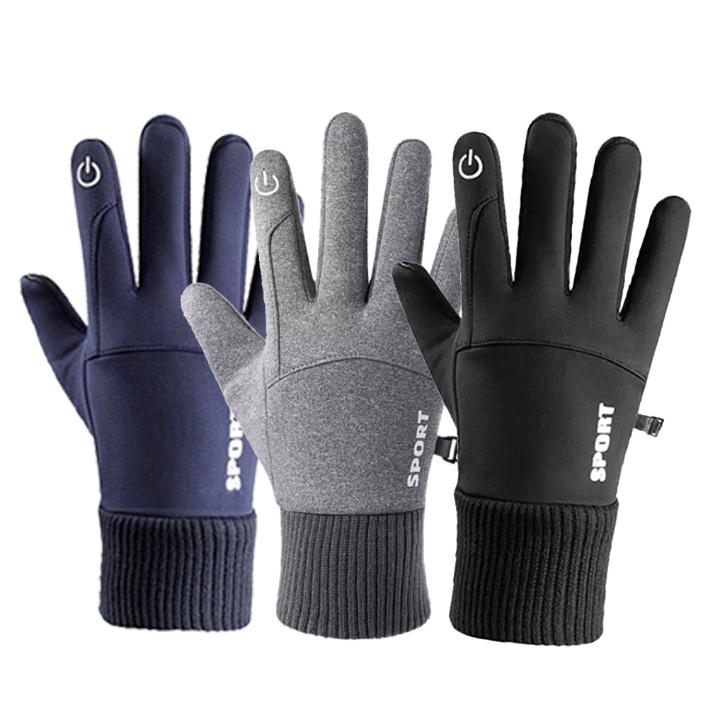 Full-Finger Winter Warm Gloves Waterproof Cycling Outdoor Sports Motorcycle Skiing Touch Screen Fleece Cycling Gloves 2023