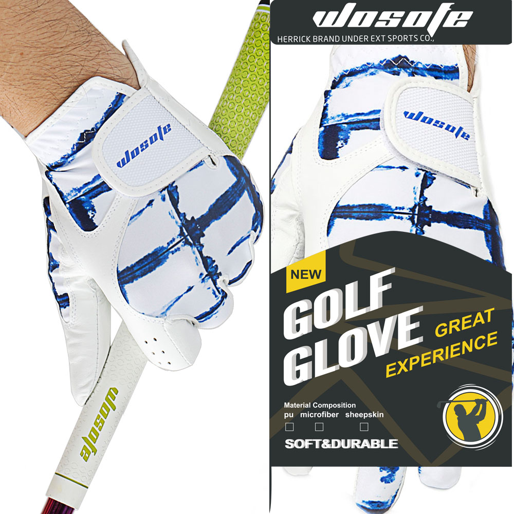 Golf Gloves Men's Left  Hand Soft Breathable Pure Sheepskin Golf Gloves Golf accessories Free Shipping