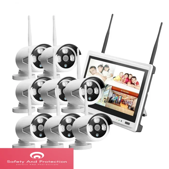 Full Set 8ch Wireless Outdoor Ip Cctv Camera Security System Kit