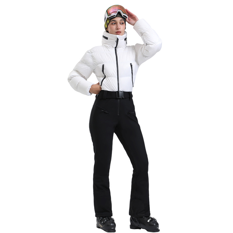 Women's Warm One Piece Ski Suit Thickened Winter Waterproof Breathable Snowboard Jumpsuit Adult Windproof Outdoor Snow Suit 2025