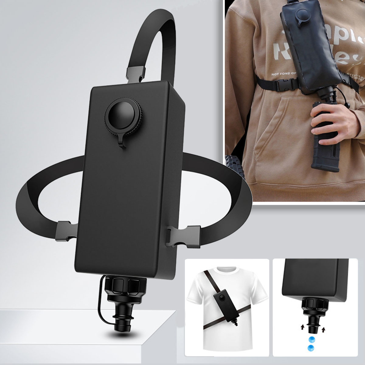 Gel Ball Water Beads Loading Bag Quick Reload Large Capacity Backpack Gel Ball Toy Gun Accessories For Outdoor Shooting Game