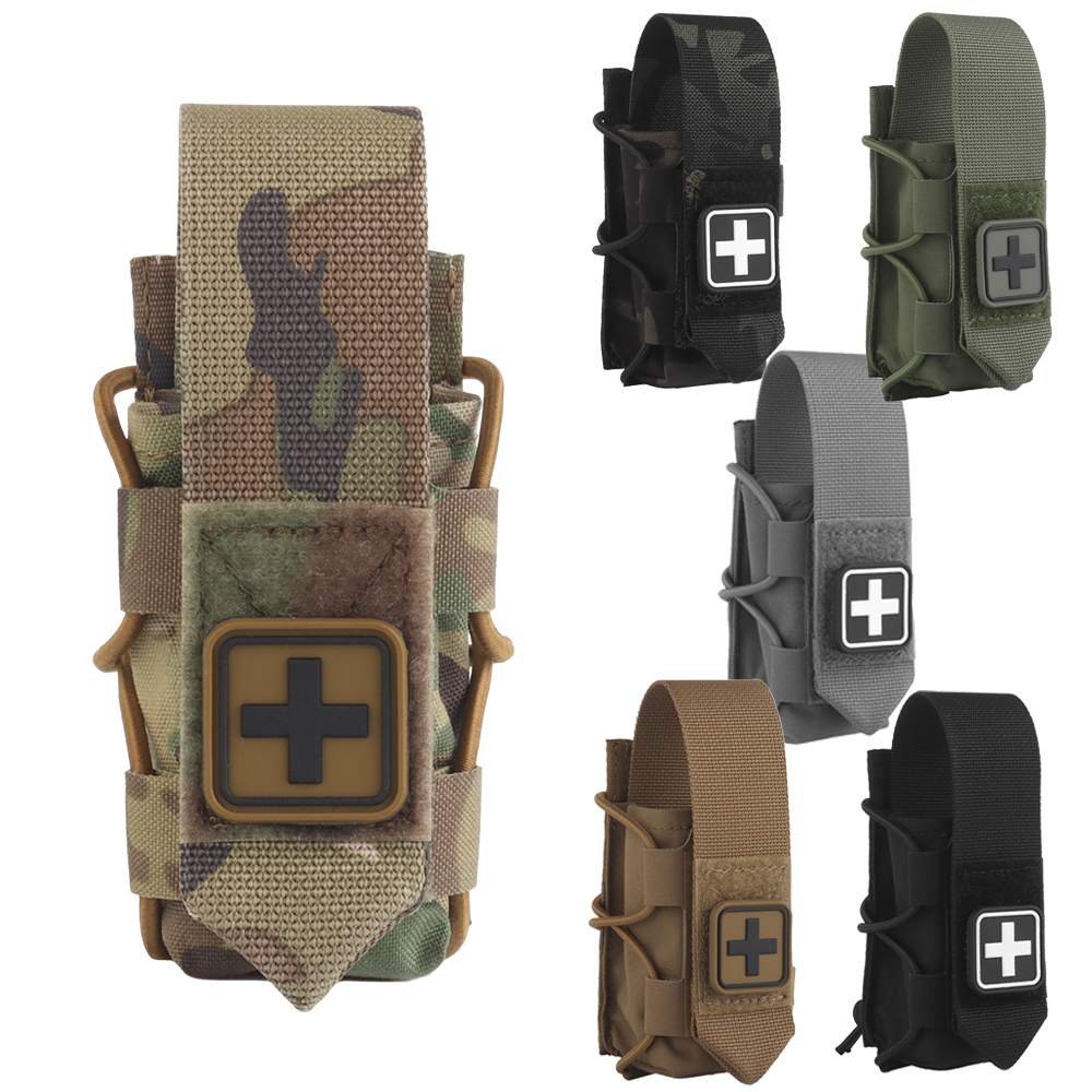 Tactical Tourniquet Pouch TQ Holder Micro Trauma First Aid Kit EMT Flip-top Type Molle Outdoor Camp Hunting Medical Storage Bag