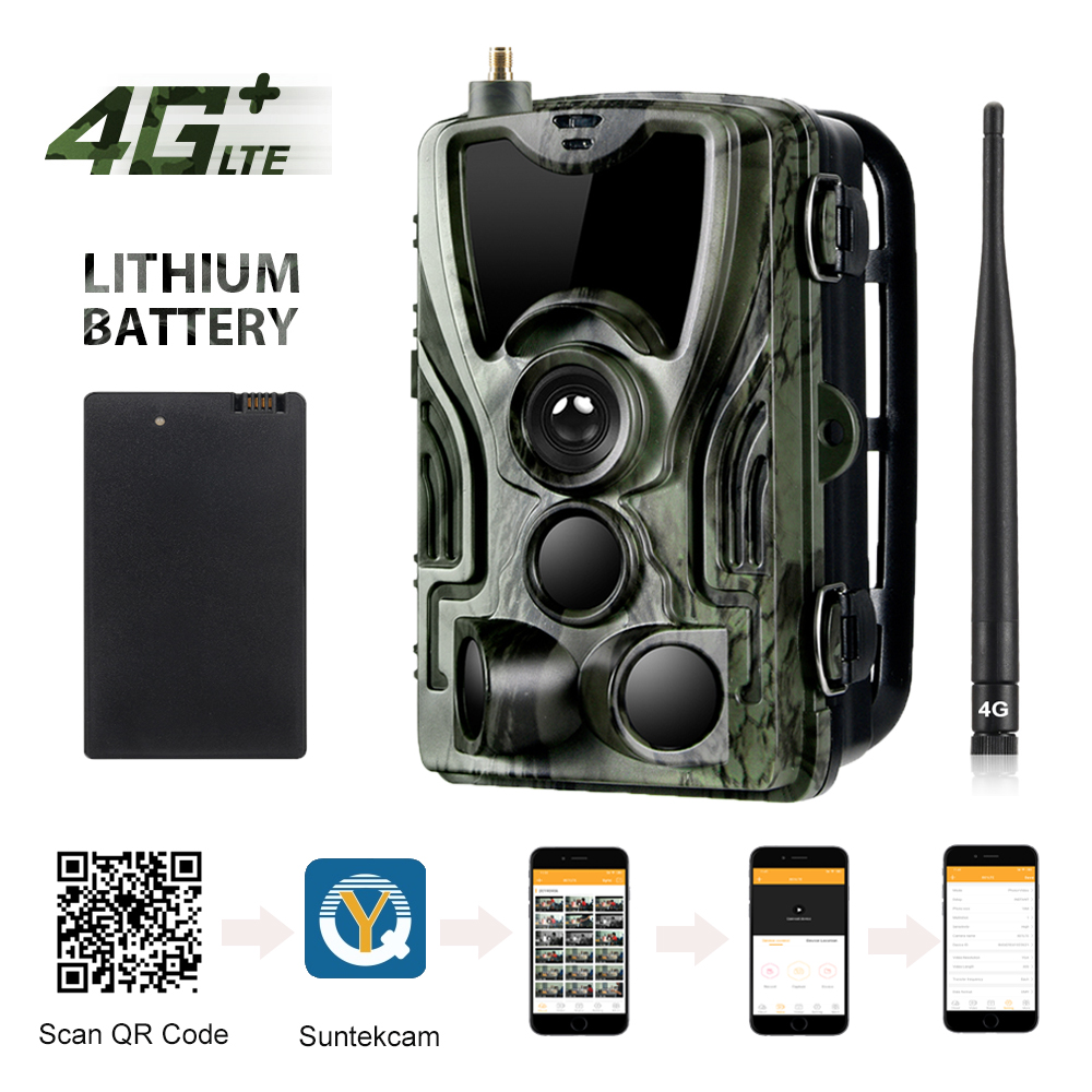 APP Trail Camera Clould Service 4G Hunting Cameras HC801PRO-LI With 5000Mah Recharger Battery 30MP 4K Night Vision Photo Traps
