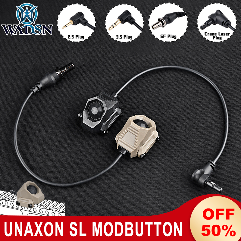 Wadsn UNAXON SL Pressure Switch SF Crane 2.5mm Plug fit 20mm Rail for Surefir M600 Flashlight PEQ DBAL NGAL Laser Hunting