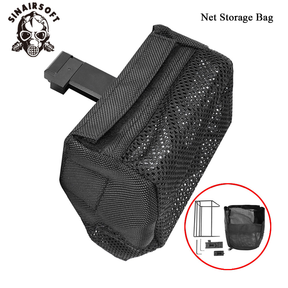 SINAIRSOFT Tactical Nylon Bullet Collection Net Pocket With Zipper at the Bottom Brass Shell Catcher Shell Collection Bag
