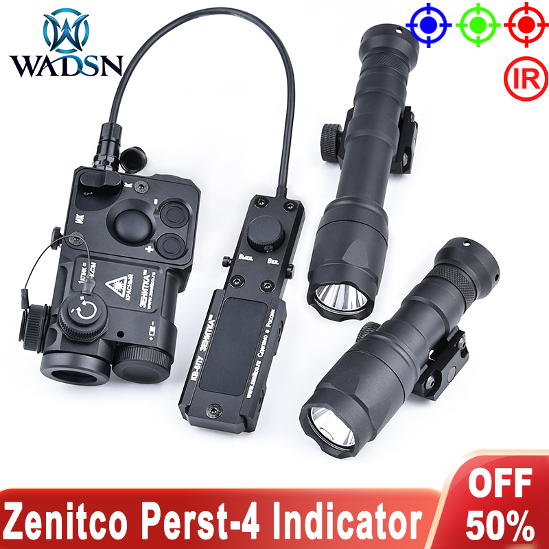 WADSN Tactical Zenitco Metal Perst-4 Red Dot Laser Indicator SF M300A M600C Flashlight White Light 400/600lumens Hunting Lamp