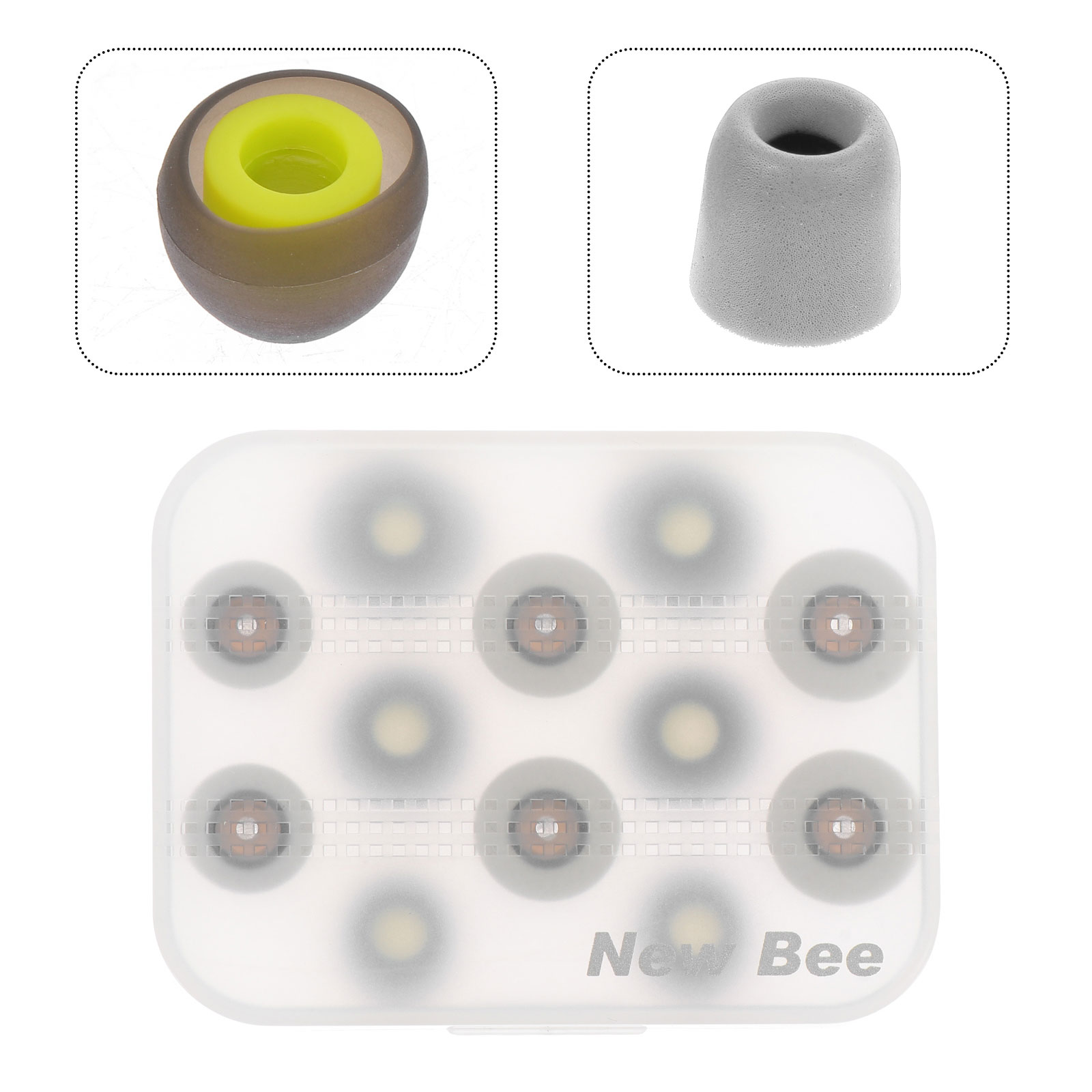 Memory Foam Ear Plugs Earplug Earbuds Pouch Earphone Accessory Caps Slow Rebound