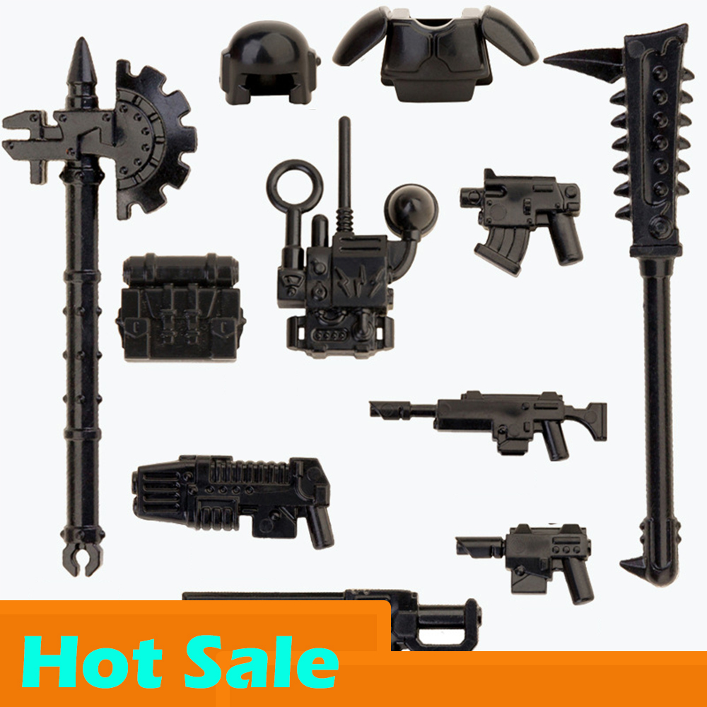 Medieval Weapons Building Blocks Army Soldiers Figures Military Accessories Knife Sword Axe Bricks Toys For Children