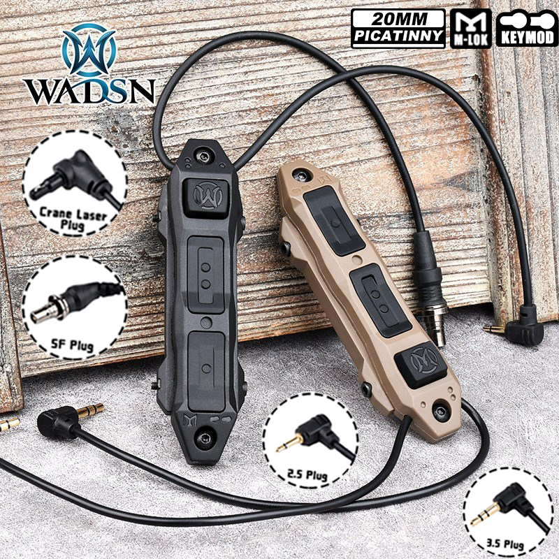 WADSN Pressure Switch Crane Plug SF 2.5MM For DBAL A2 PEQ-15 NGAL Laser Hunting Flashlight Remote Dual Function Switch Button