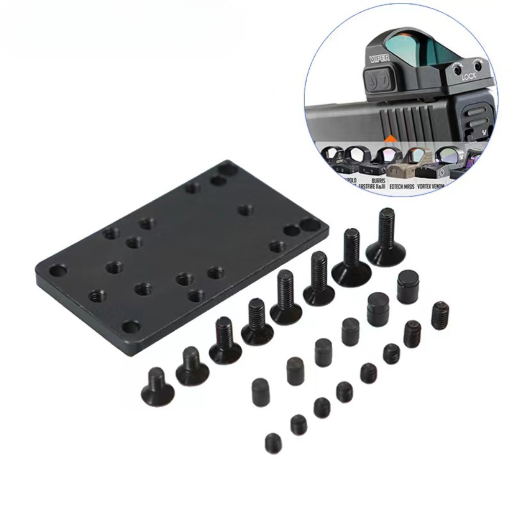 Universal GLOCK Plate Base Mount  MROS Red Dot Sight Optics Mounting Platform Scope Mount Hunting Accessories