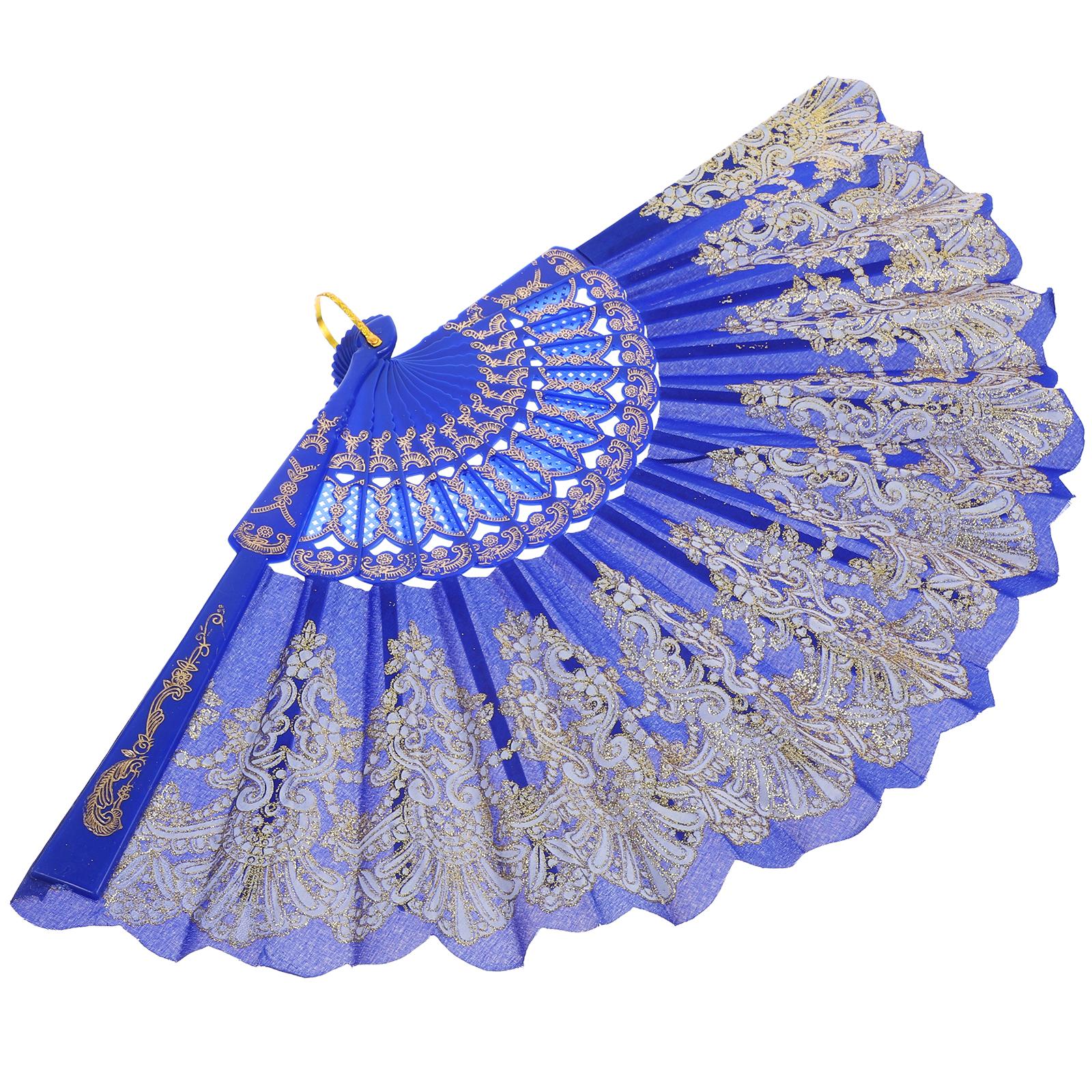 Chinese Folding Portable Pink Plastic Fan for Wedding Birthday Decor Single sided Printed Folding Fan Printed Gift