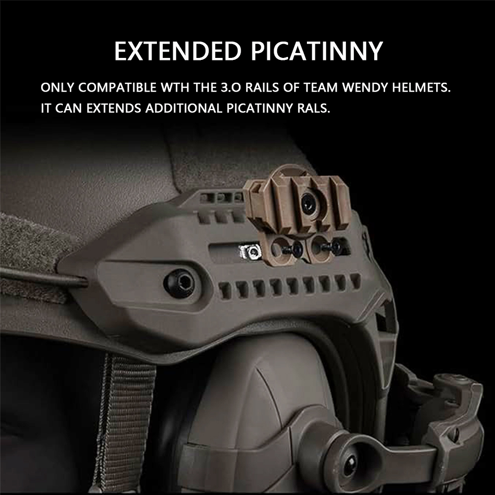 2PCS Helmet Tactical Flashlight Adapter Camping Training Light Mount Night Race Accessory for Flashlights and Other Gear