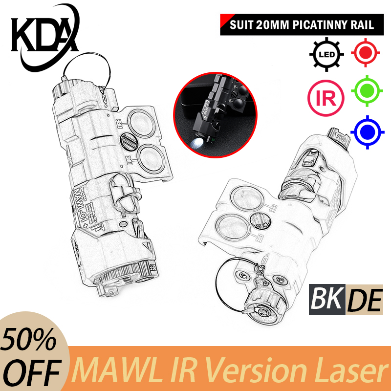 WADSN Airsoft MAWL-C1 Nylon Version IR Aiming Red Dot Green Blue Laser Indicator LED White Scout Light