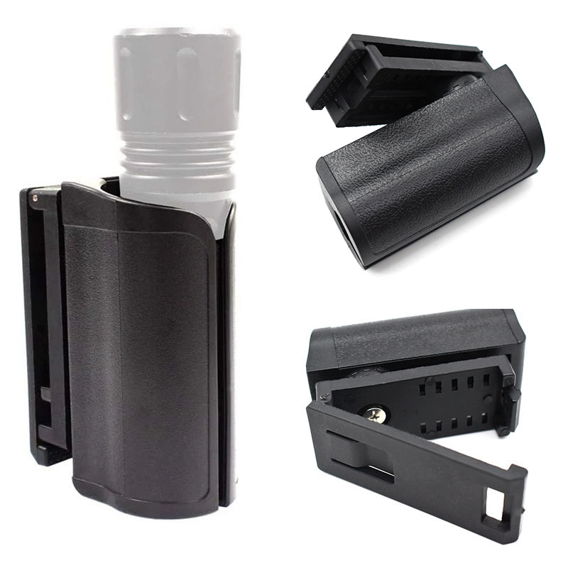 Tactical 360 Degrees Rotatable Flashlight Pouch Holster Waist Belt Portable Torch Case Cover Flashlight Holder