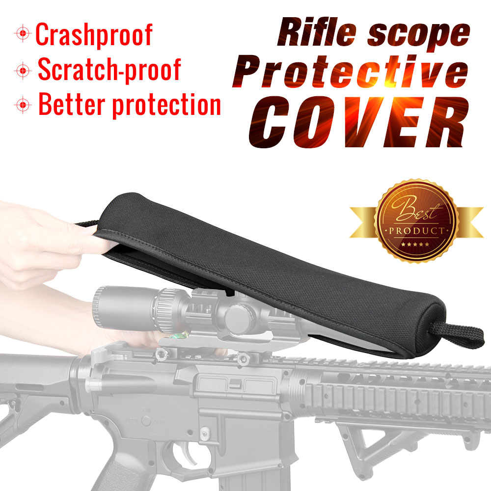 PPT Outdoor Equipment Black Tactical 33x6.5x4.5CM Neoprene Rifle Scope Cover HS6-0096