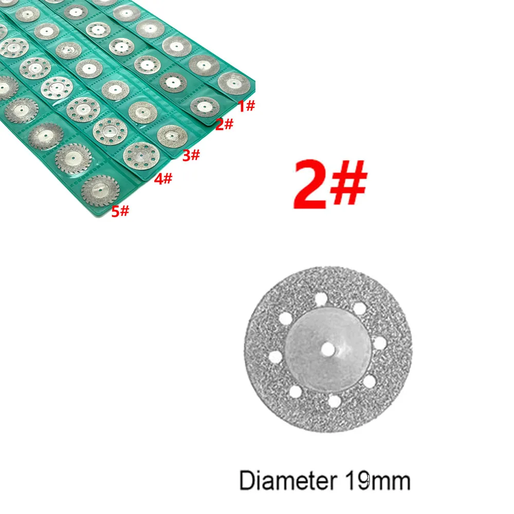 10pcs/bag Dental Diamond Disc Disks Ultra-Thin Double Sided Grit Cutting Disc Dentist Lab Polishing Wheel Material