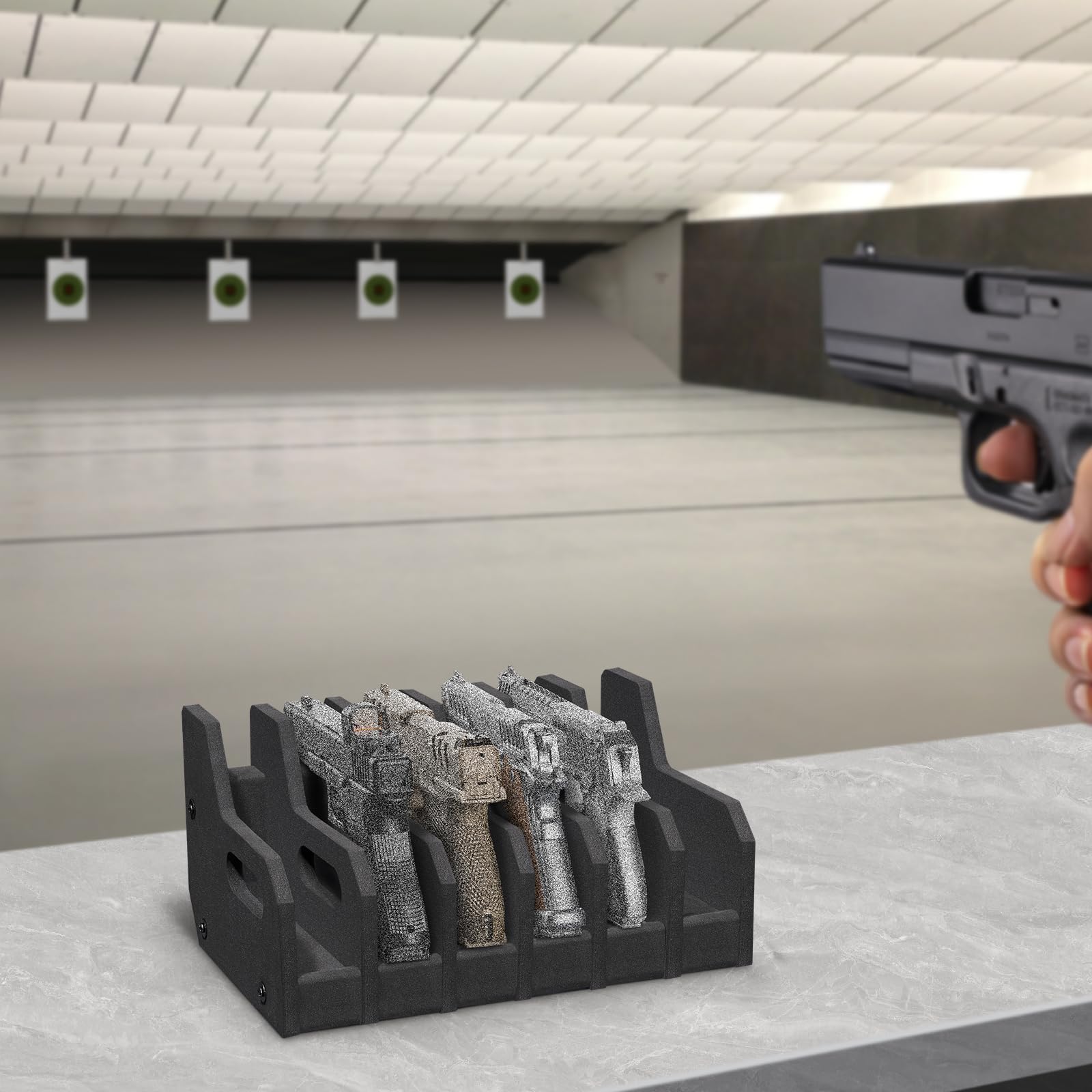 Airsoft Foam Rack for Pistol Soft Holder for Gun Safe Cabinet Storage Handgun Stand Organizer Accessories with 6 or 8 Gun Slots