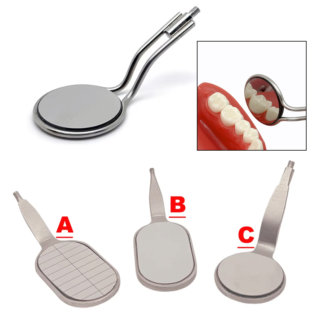 Dental Mouth Mirror Rhodium Coated - Anti Fog Reusable Oral Exam Mirror for Dentist Tools & Dental Clinic