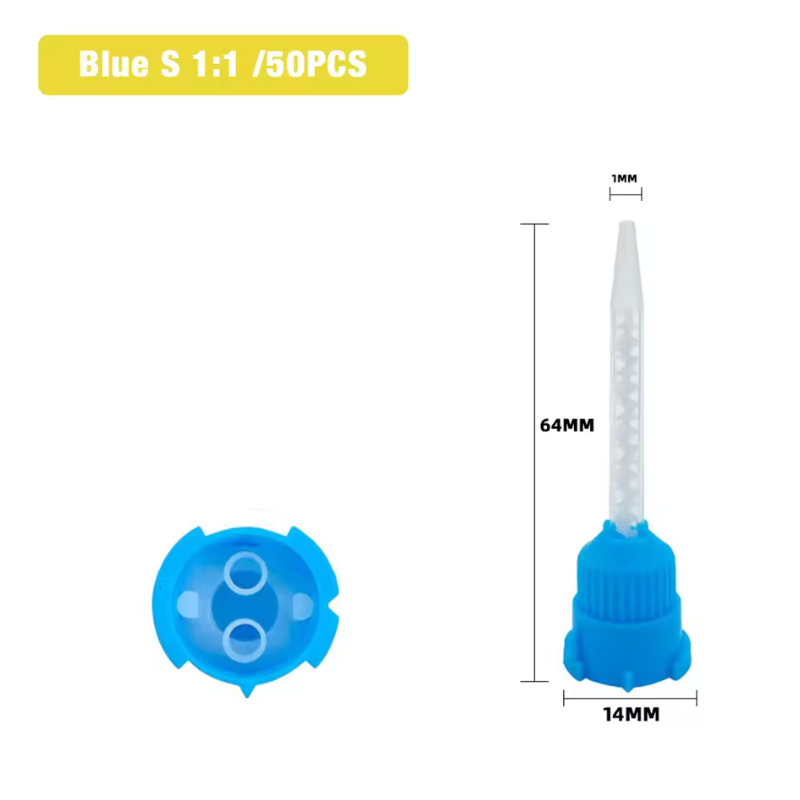 Dental Materials Dentistry Silicone Rubber Gun Conveying Mixing Head Disposable Dental Mixers Dentistry Equipment Injection Tube