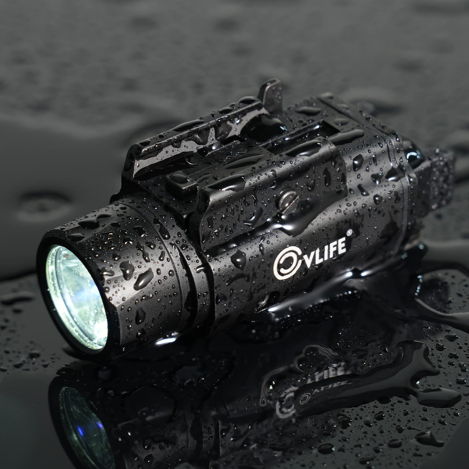 MidTen 1500 Lumens Pistol Light Green Laser Combo Strobe Memory Function Picatinny Tactical Flashlight USB Rechargeable