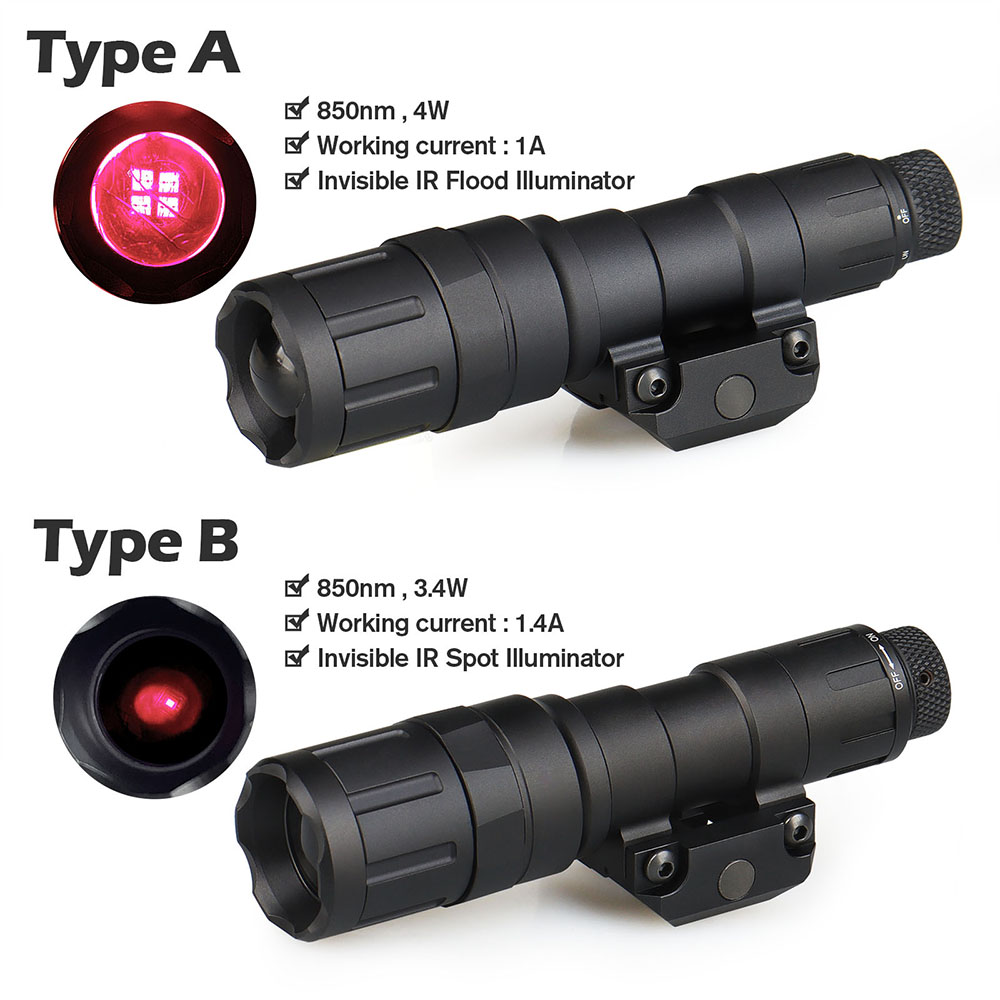 Tactical  Flashlight 850nm Long-Range Infrared Illuminator  Airgun Accessories For Hunting HS15-0153