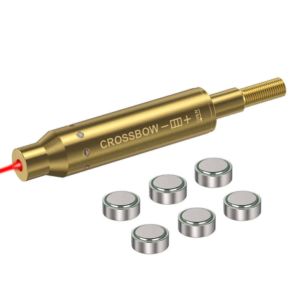 CROSSBOW Red Laser Boresighter Cartridge Dot Sight for Pistol & Rifle Scope - Hunting Accessory Training Shoot Sight