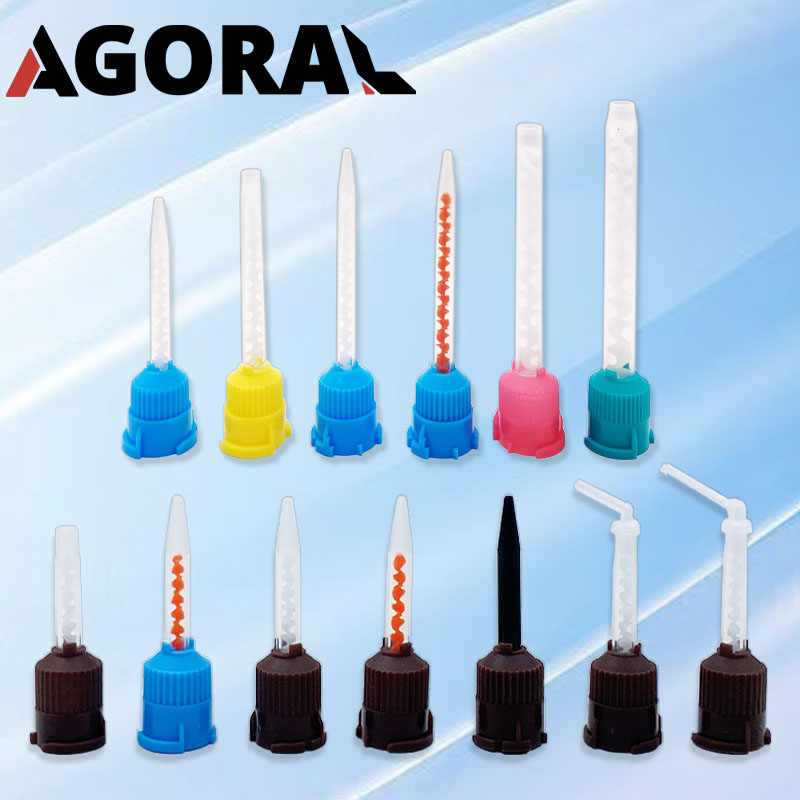 50/100Pcs Dental Mixing Tips Disposable Silicon Impression Material Silicone Rubber Conveying Head Dentist Tools