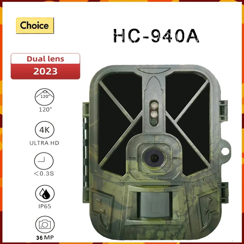 SuntekCam 4K HC940A Wildlife Trail Cameras 36MP 10*AA Battery Hunting Camera Night Vision IP65 Photo Traps Wireless Surveillance