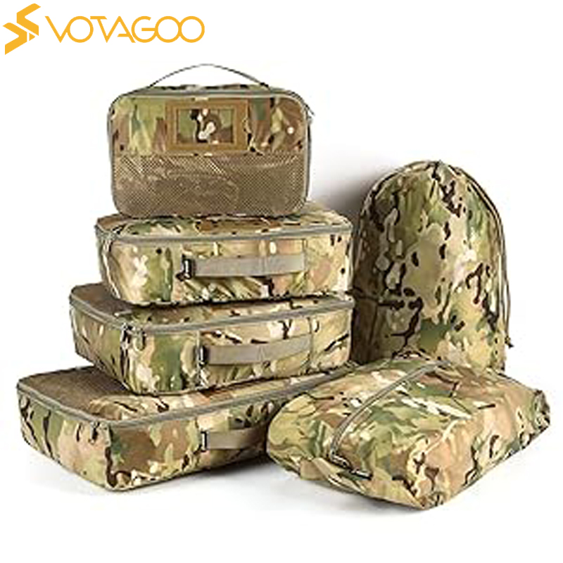 VOTAGOO Tactical Packing Cubes 6 Packs Lightweight Luggage Set Packing for Outdoor Organization Travel Accessories Bag Utility