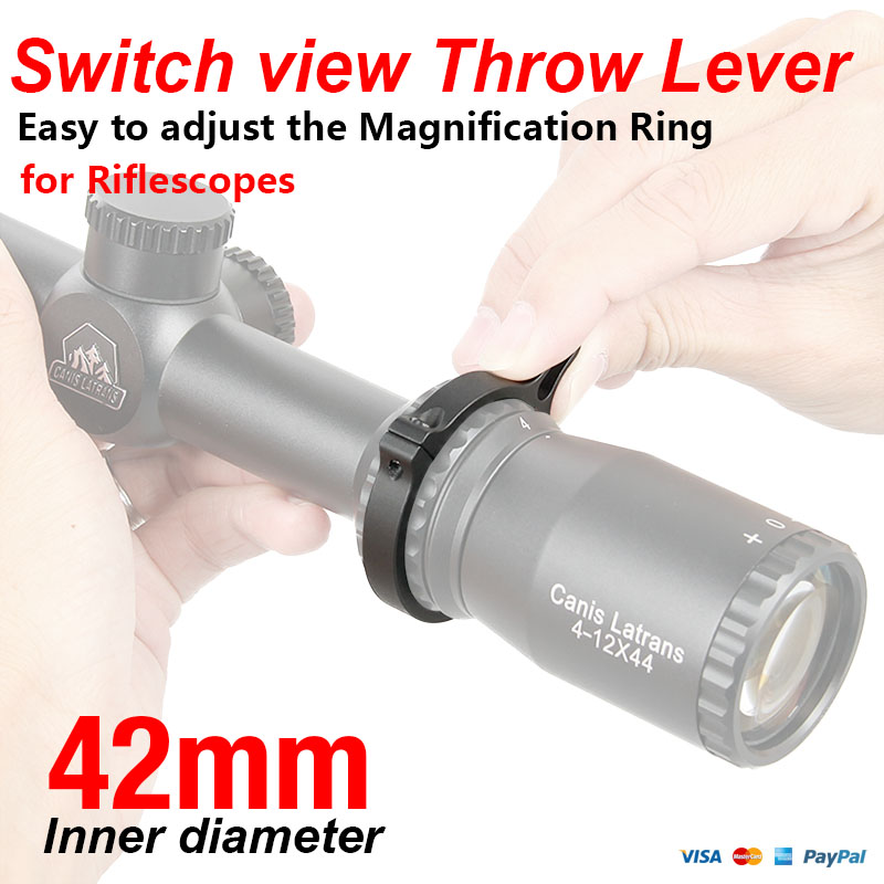 E.T Dragon Black Blue Aluminum Tactical Switch View Throw Lever for Riflescopes HS33-0132B