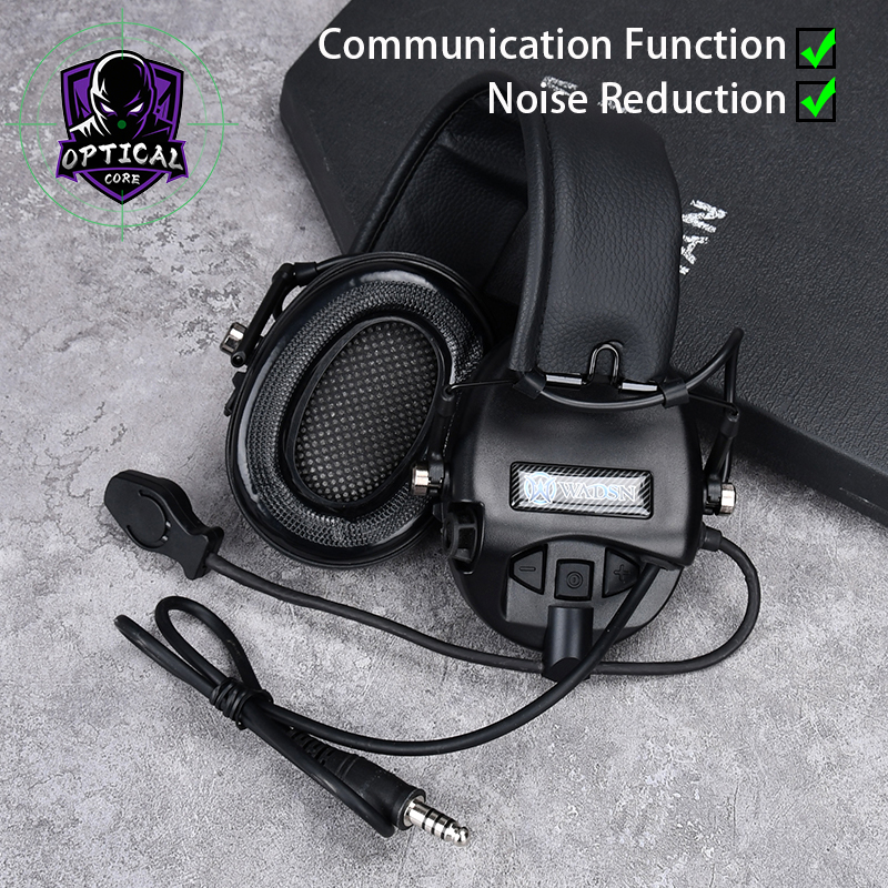WADSN SORDIN Tactical Headset Pickup Noise Reduction&Communication Microphone And U94 PPT KENWOOD Plug Interphone Adapter