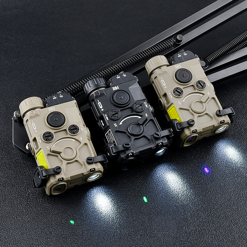 WADSN Tactical OGL Red Green Blue Laser White LED Strobe Light Flashlight Nylon Plastic No IR For 20MM Rail Hunting Weapon Lamp