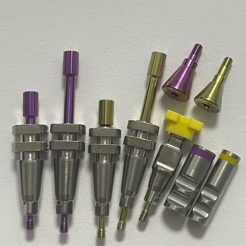 1Pcs Dental Accessories Open Closed Transfer Rod Tray Long Short Analog RC NC Impression Cap Gypsum Replacement Body for ITI