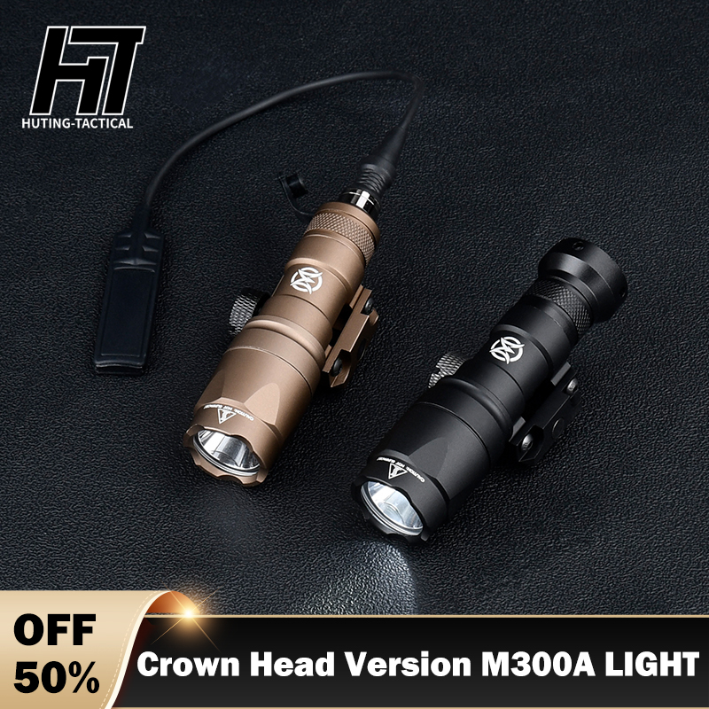 Airsoft Surefir M300 Tactical Scout Light WADSN AR15 Rifle Weapon Flashlight LED Hunting Spotlight SF M300A Gun lamp