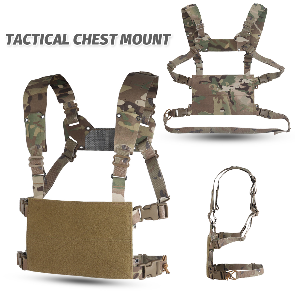 Tactical Hunting Vest Chest Rig 1000D Nylon Laser Cutting Rig Expander Airsoft Equipment Outdoor CS Shooting Gear Accessories