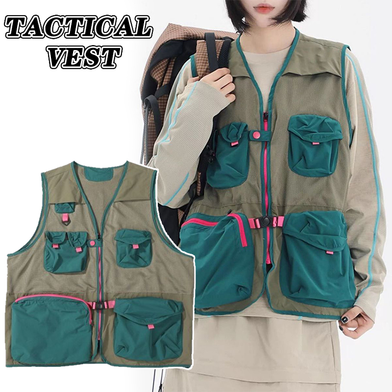 Light Adjustable Dual-Use Tactical Vest Bag Multifunctional Stream Fishing Backpack Waterproof Durable For Outdoor Survival Gear